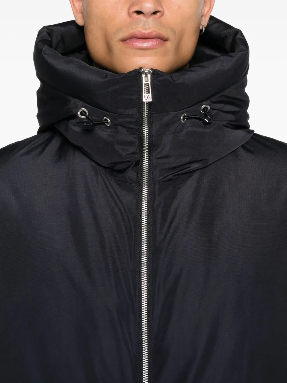 Armani Exchange Jack met capuchon en rits Zwart