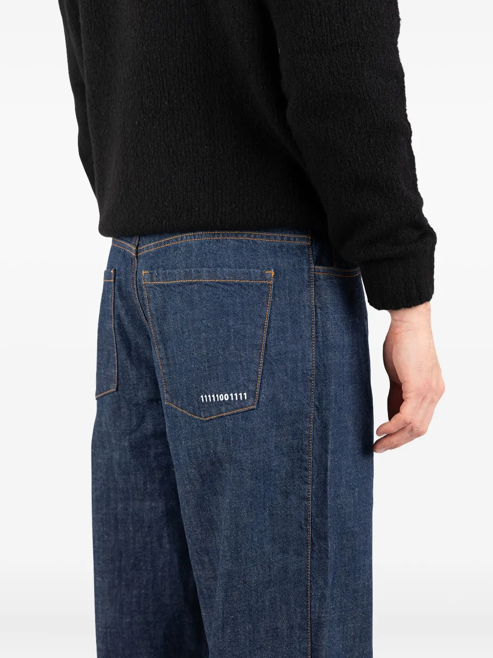 Société Anonyme Japr Pleated-cotton Jeans In Blue