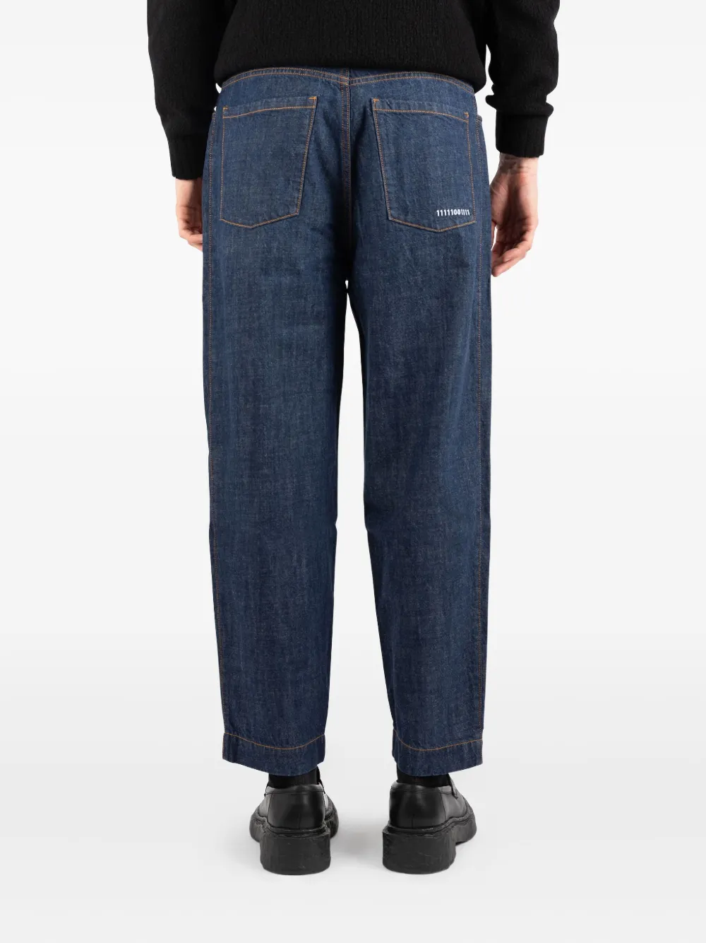 Société Anonyme Japr Pleated-cotton Jeans In Blue