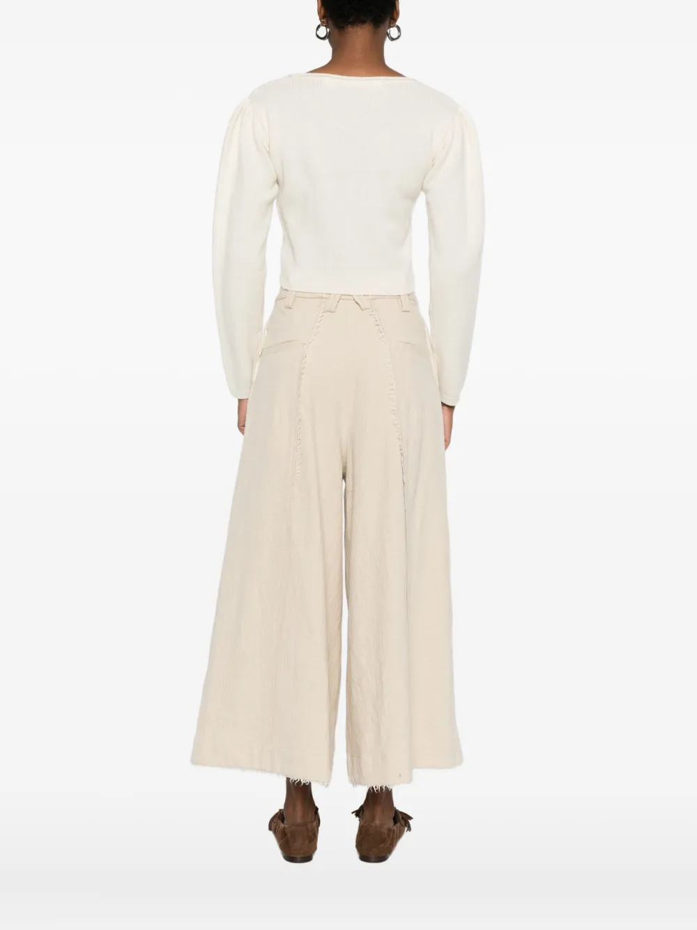 A Tentative Atelier Cropped Cardigan In Neutral