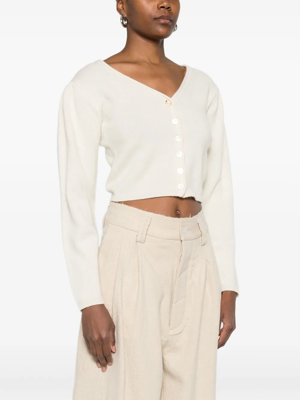 A Tentative Atelier Cropped vest Beige