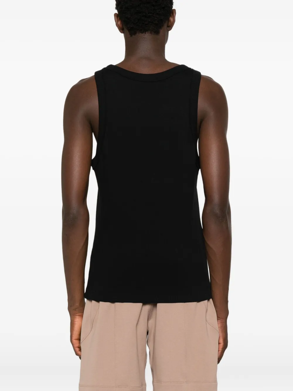NotRainProof Geribbelde tanktop Zwart