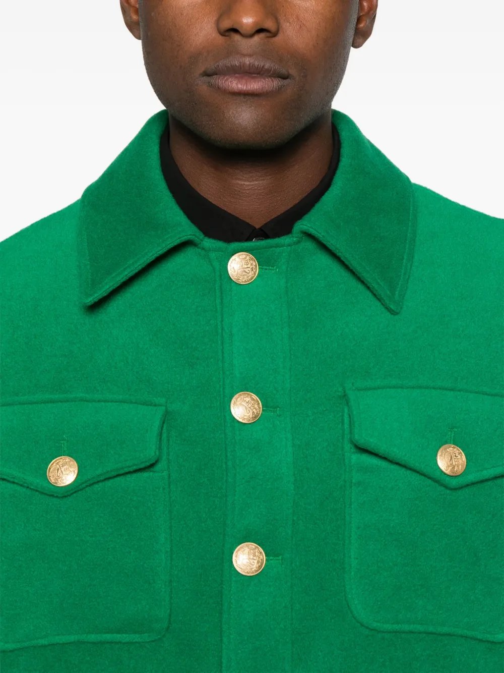 Chest-Flap Shirt Jacket