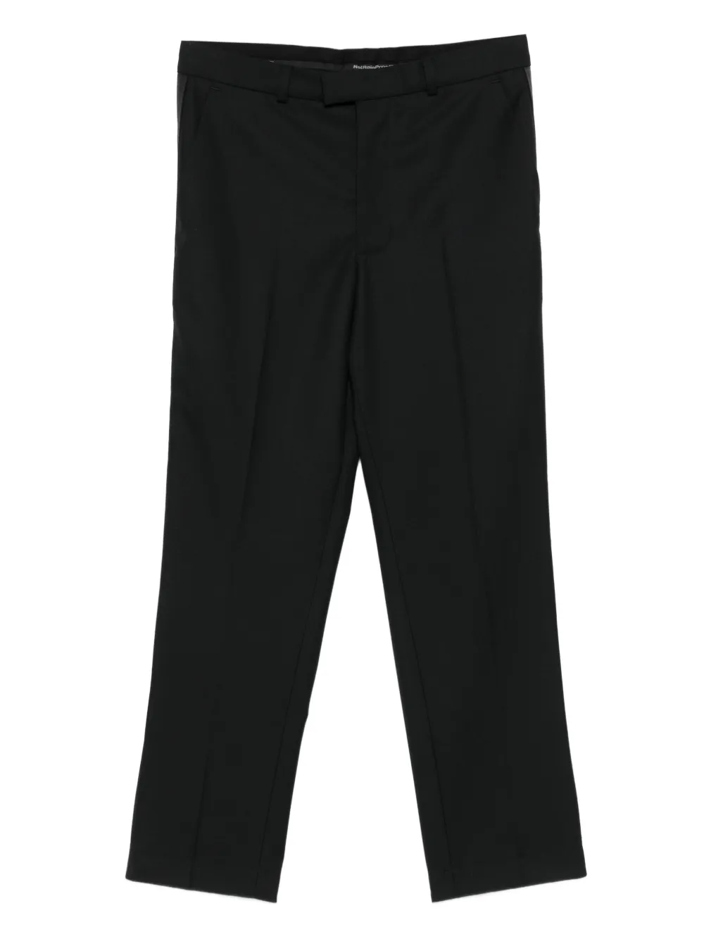 NotRainProof pressed-crease tailored trousers | Black | Image 1
