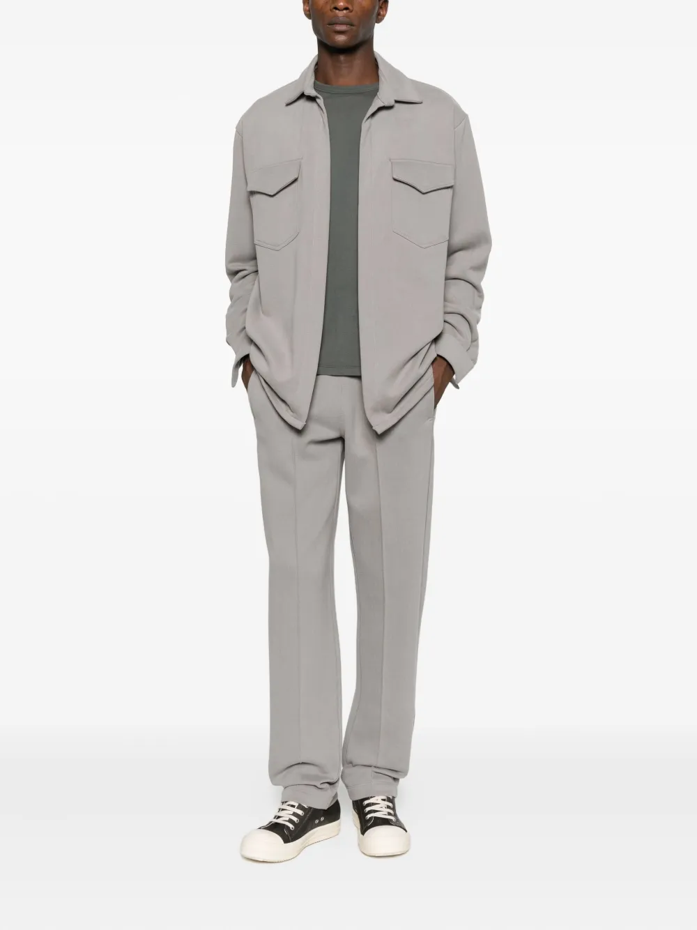 NotRainProof flap-pocket shirt - Grijs
