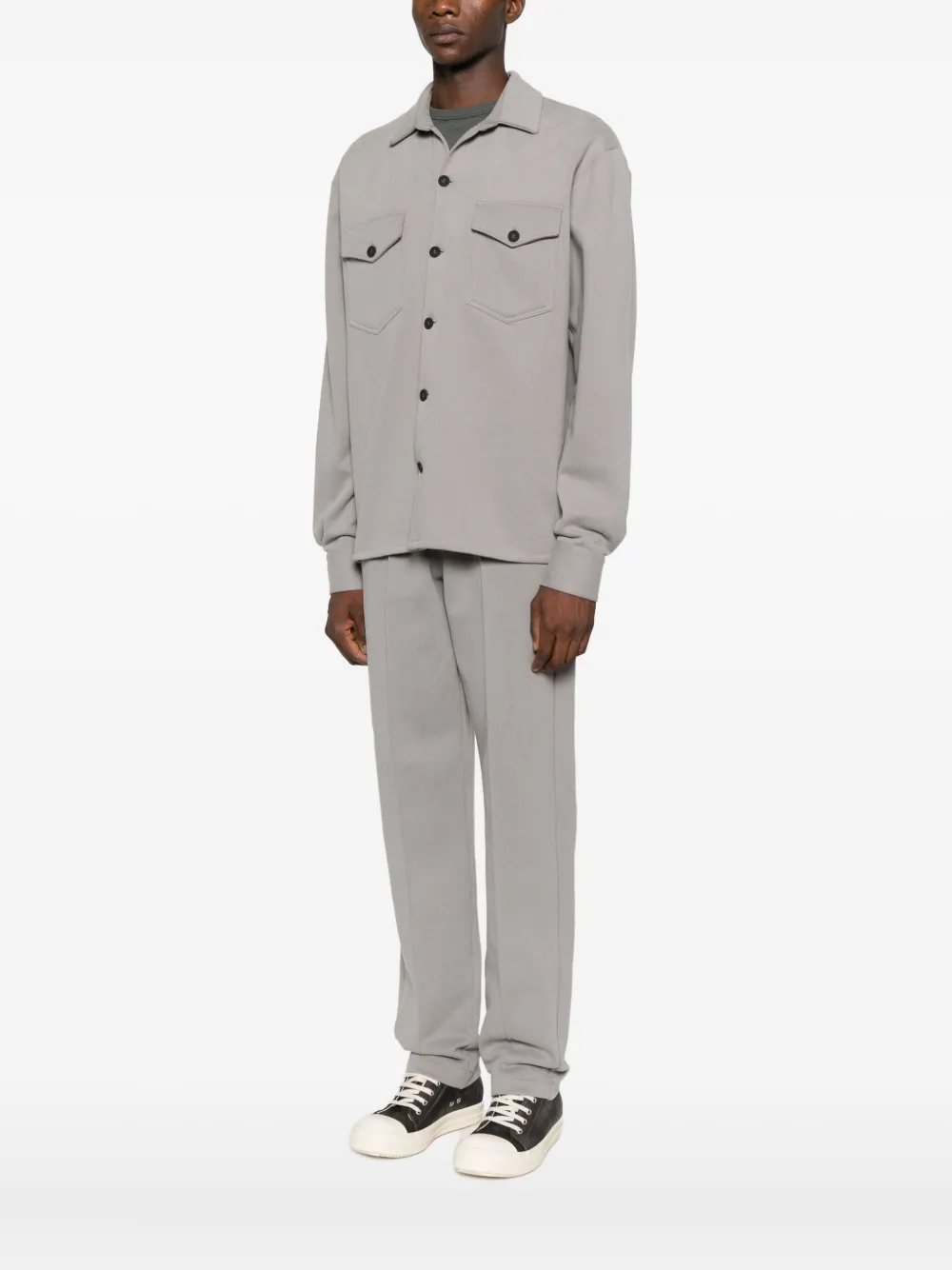 Notrainproof Flap-pocket Shirt In Gray