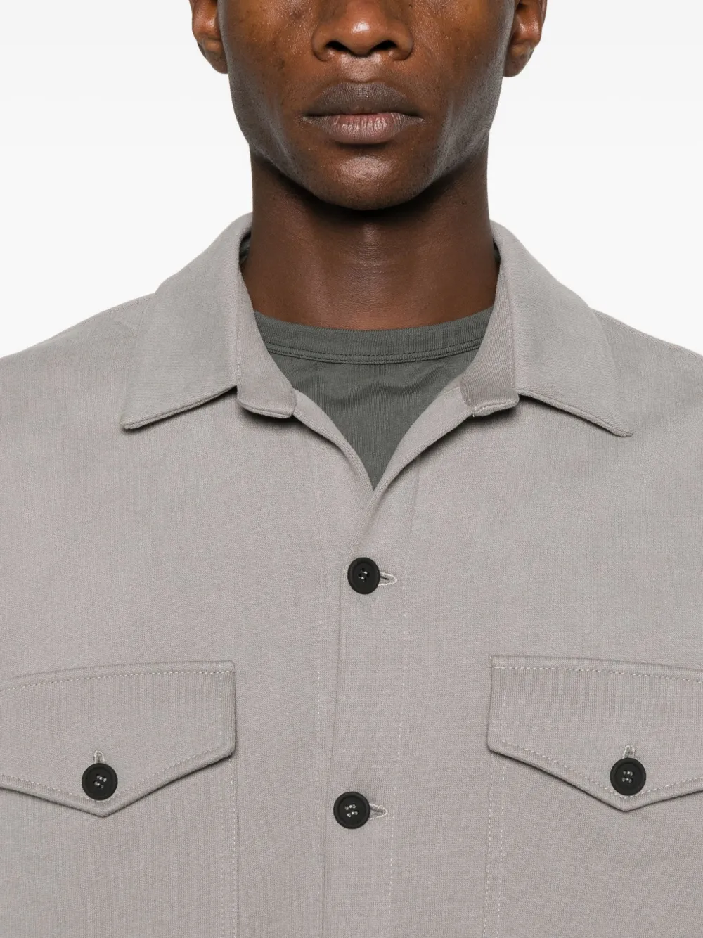 Notrainproof Flap-pocket Shirt In Gray