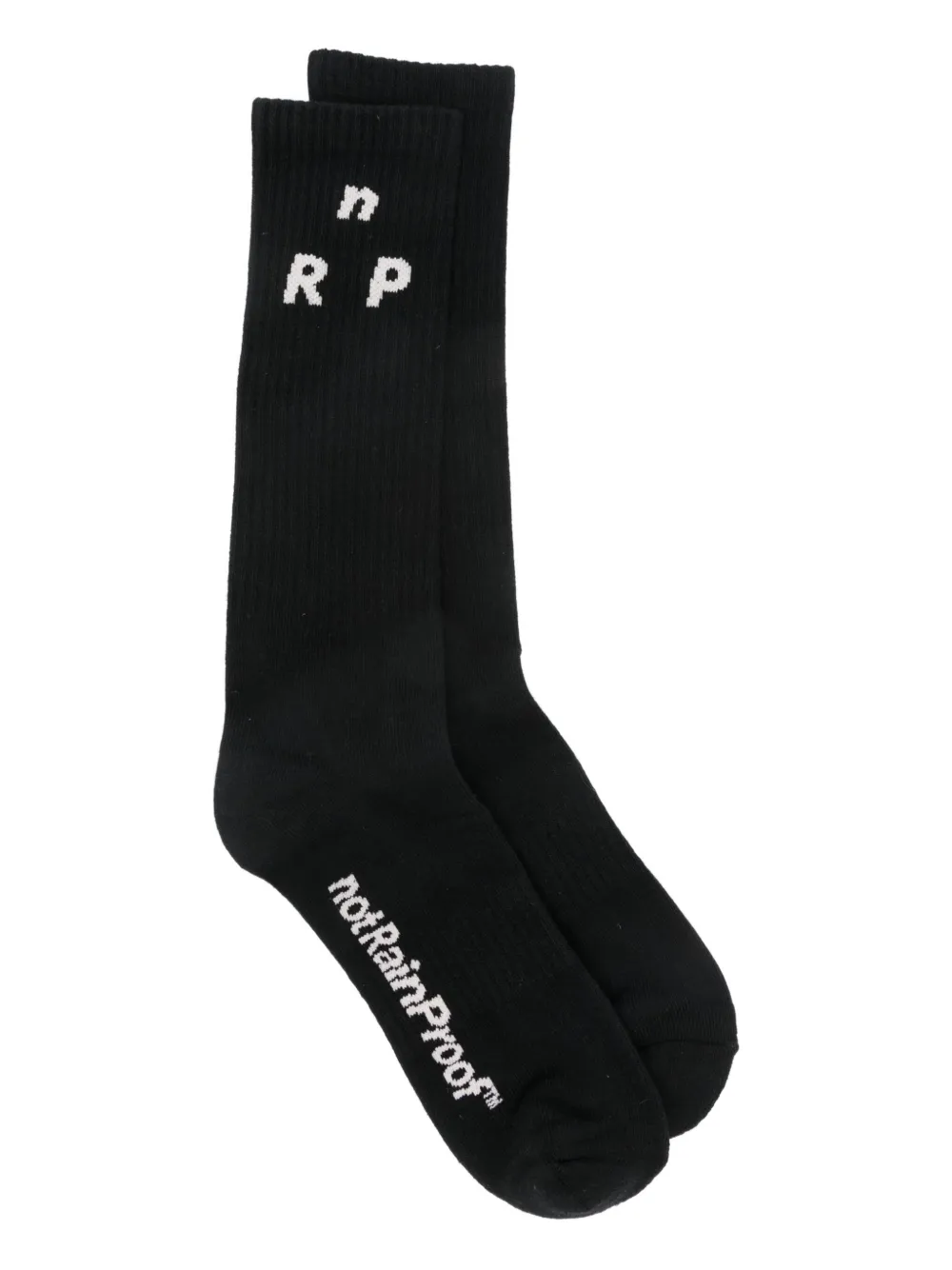 Notrainproof Logo-jacquard Socks In Black