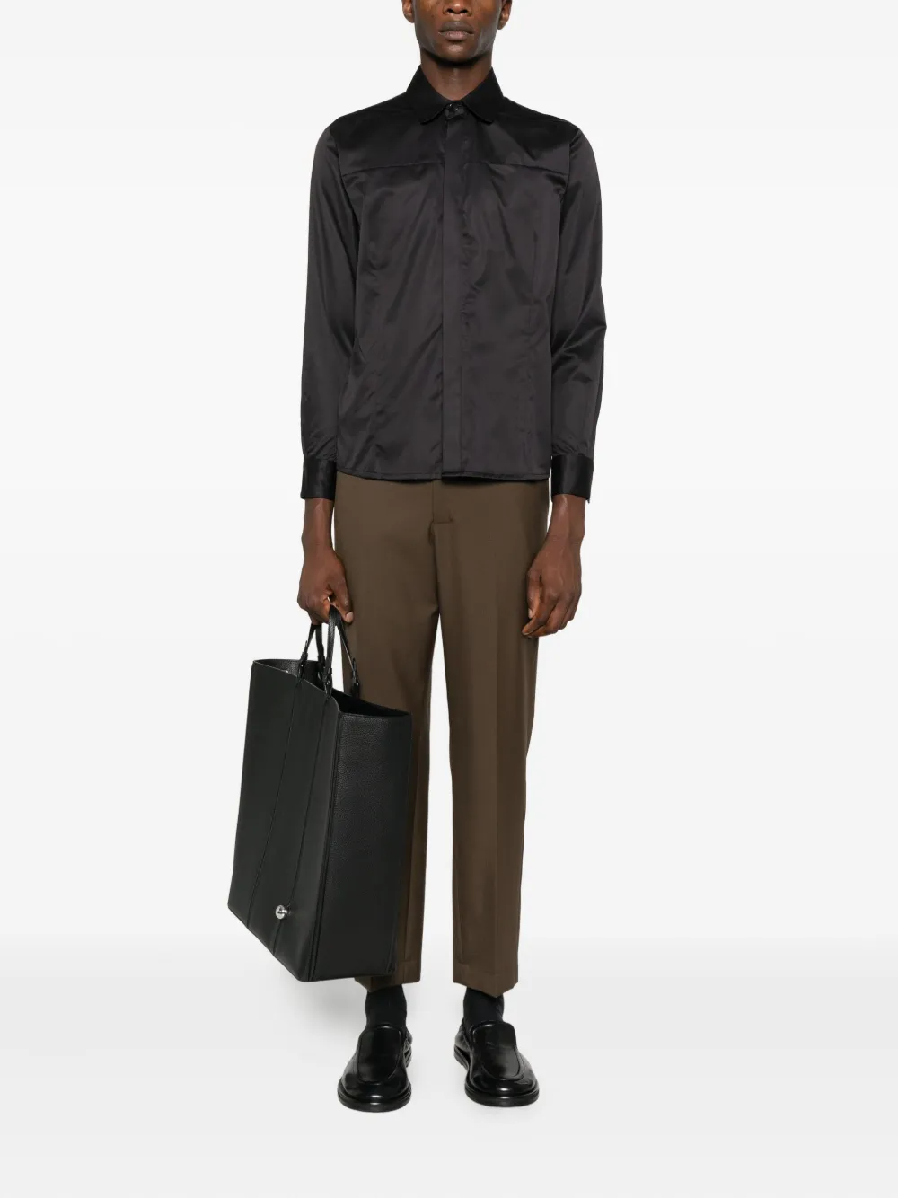 NotRainProof cotton shirt - Zwart