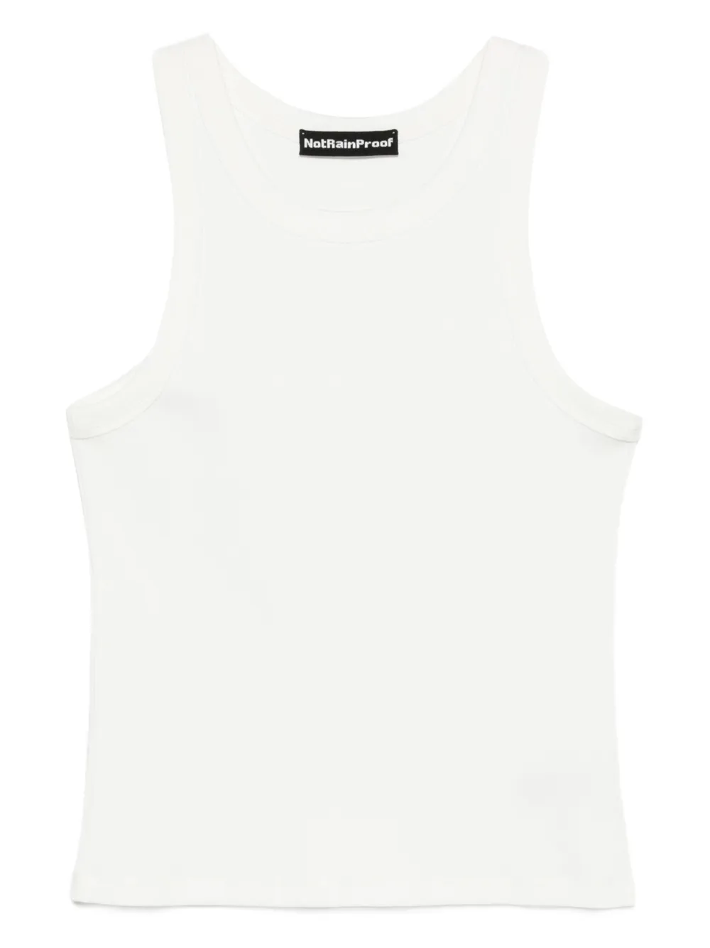 NotRainProof Fein geripptes Trägershirt | Weiß | Image 1