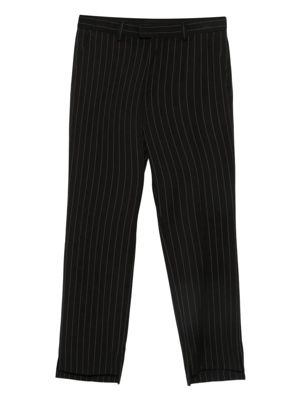 NotRainProof pinstriped tailored trousers | Black | Image 1