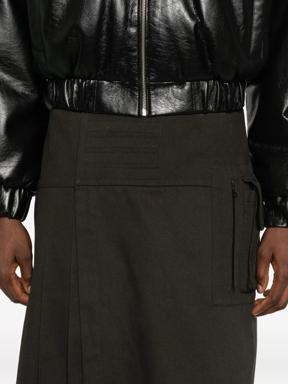 NotRainProof Kilt met geplooid detail Bruin