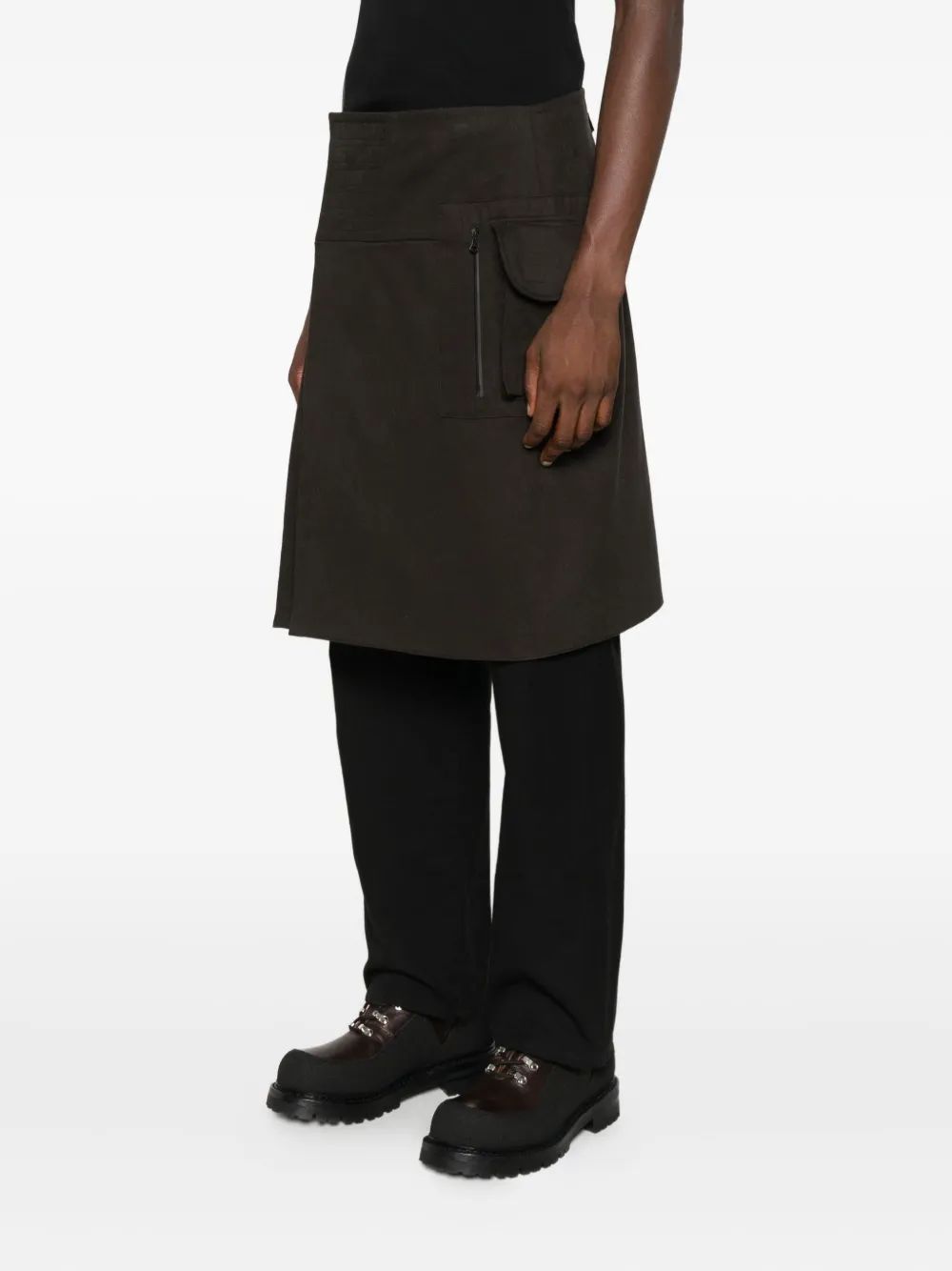 NotRainProof Kilt met geplooid detail Bruin