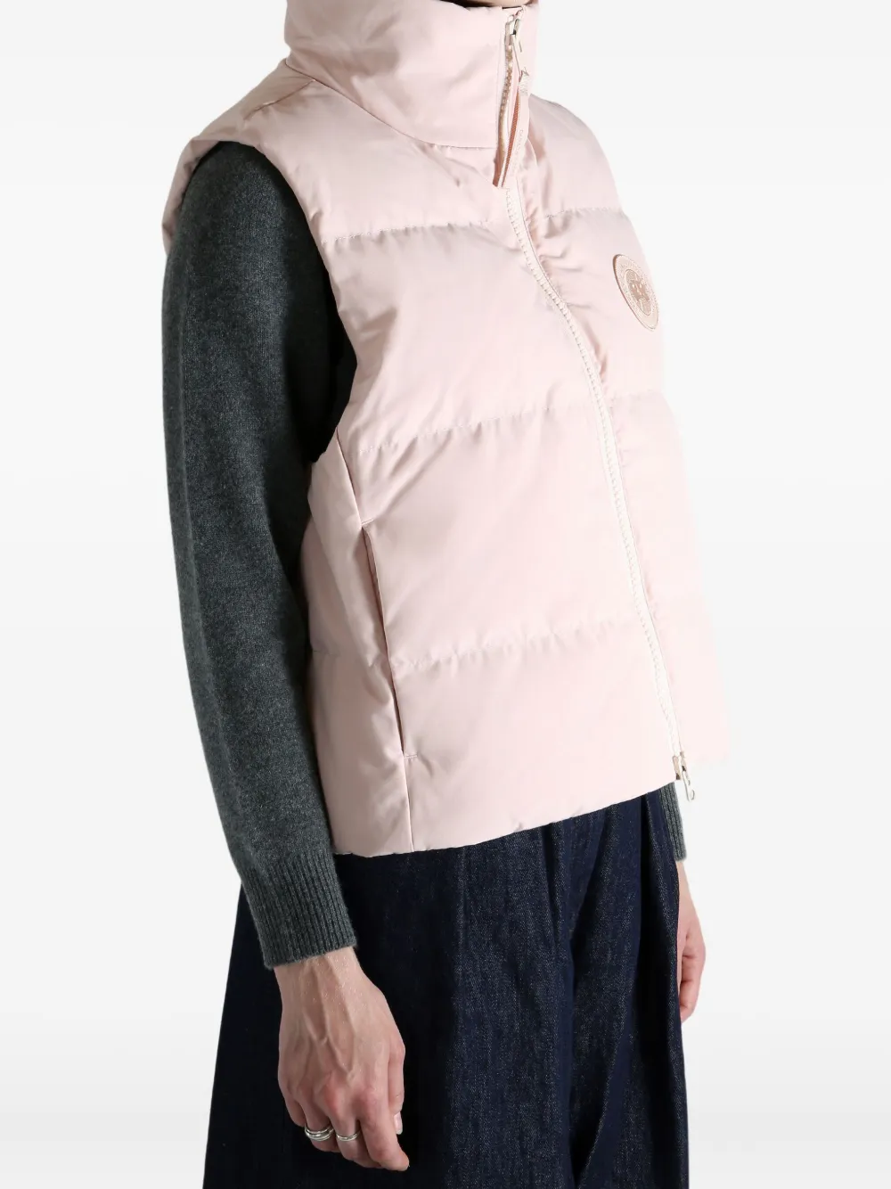 Canada Goose Zip-up Logo-patch Gilet In Pink
