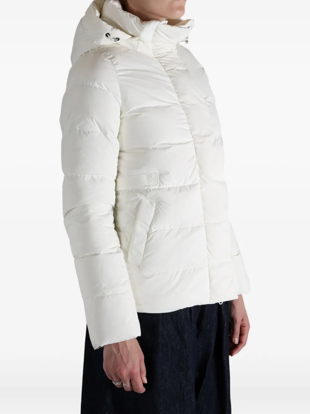 Canada Goose Hooded Puffer Jacket In White