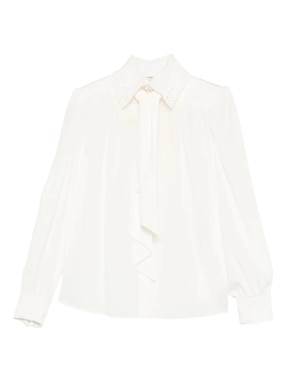 Chloé camisa con cuello de encaje | neutro | Image 1