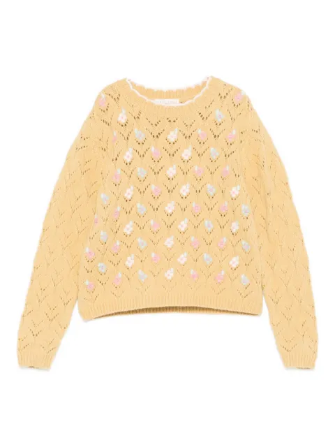 Louise Misha embroidered open-work sweater