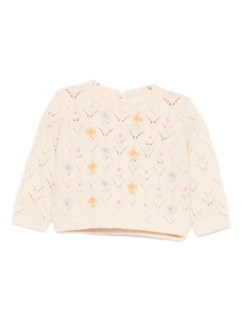 Louise Misha floral-embroidered sweater