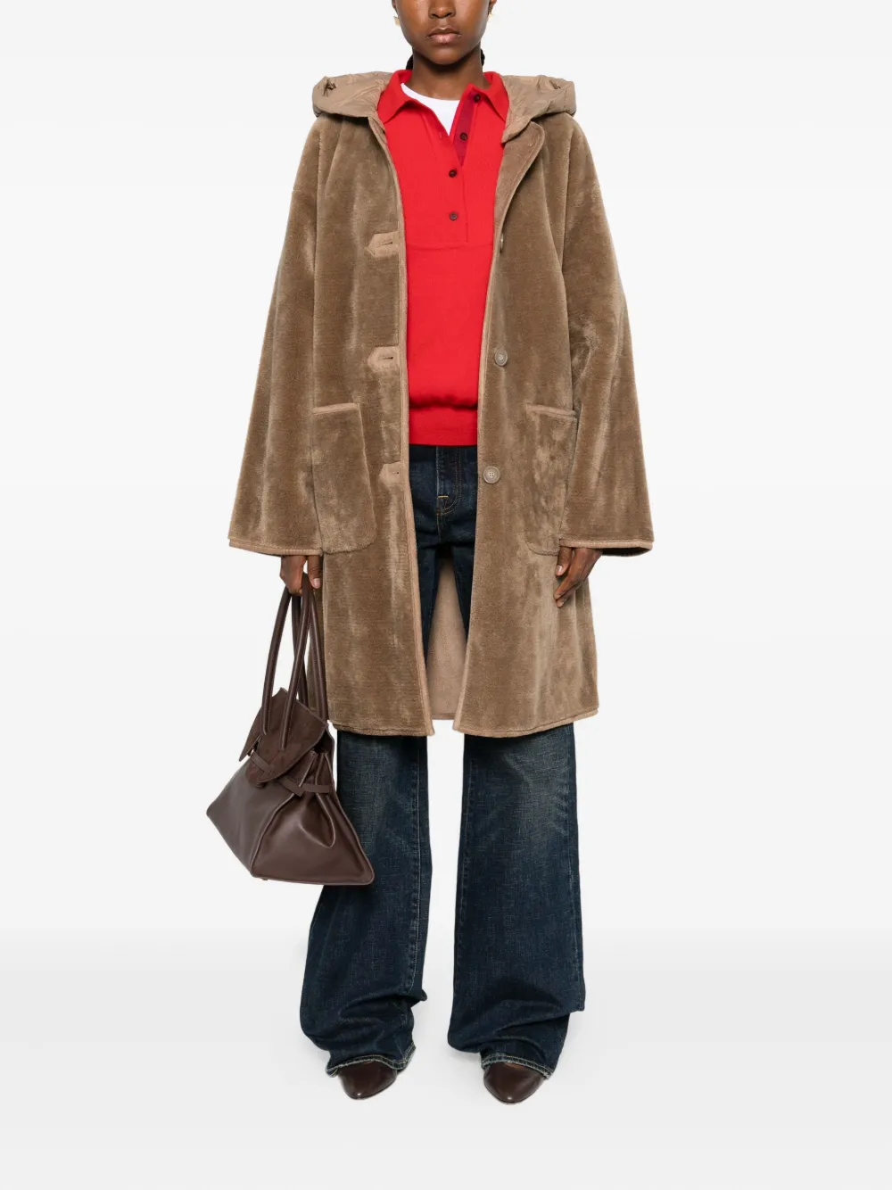 VICOLO hooded patch-pockets coat | Oversized Coats | Image 2