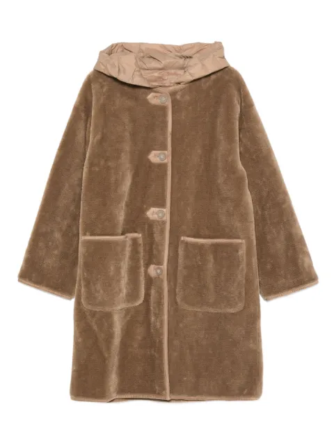 VICOLO hooded patch-pockets coat