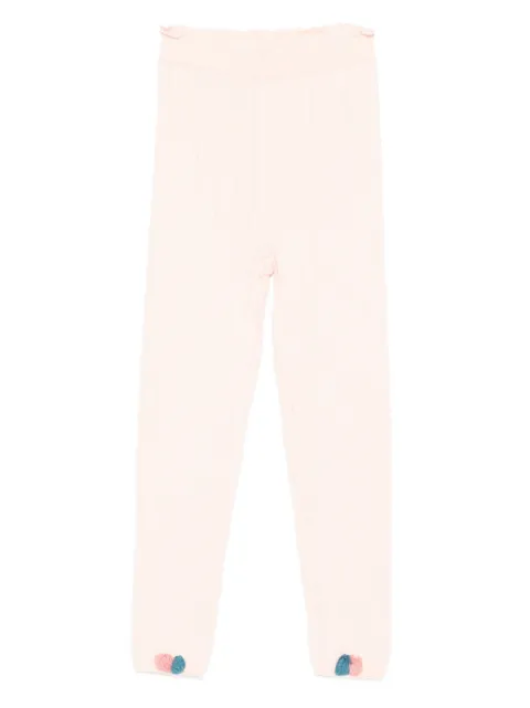 Louise Misha pantalones de canalé con detalle de pompón