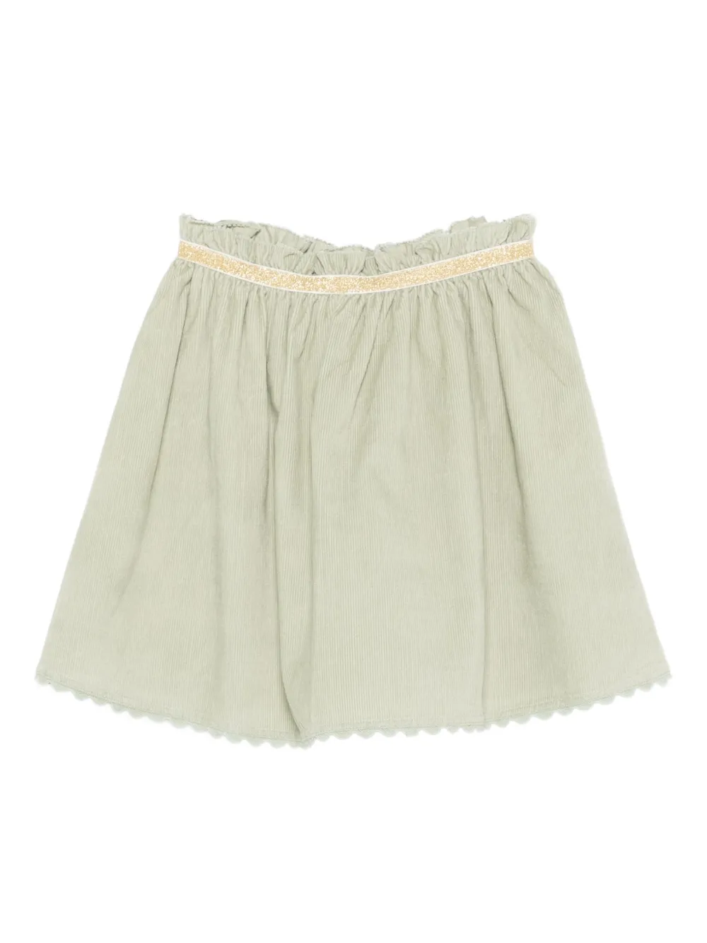 Louise Misha ruffled corduroy skirt - Verde