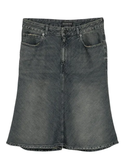 Balenciaga Godet denim skirt
