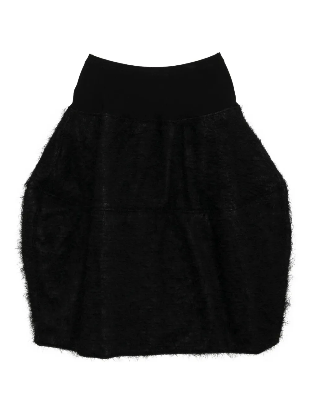 Melitta Baumeister Fur-embellished Skirt In Black