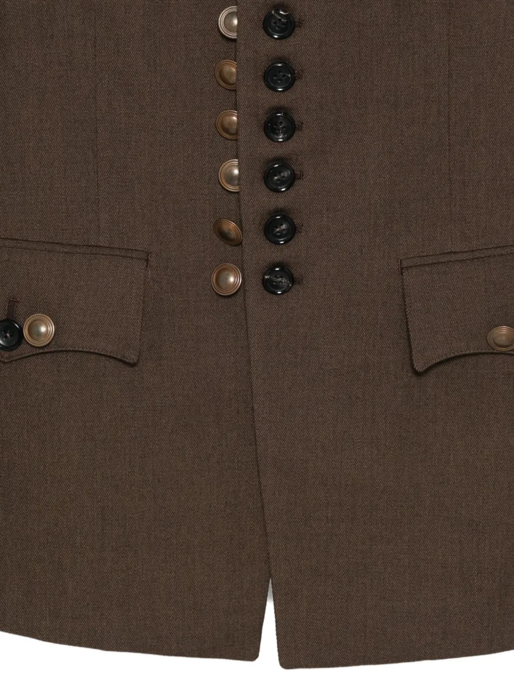 Comme des Garçons Homme Plus Jack met borduurwerk en knopen Bruin