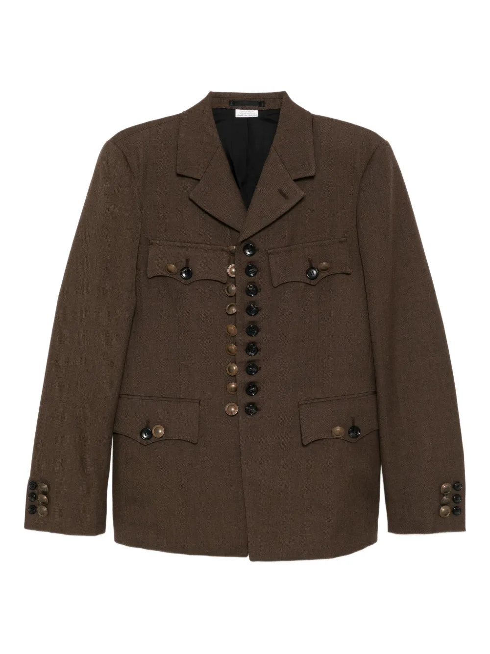 Comme des Garçons Homme Plus button embroidered jacket | Brown | Image 1
