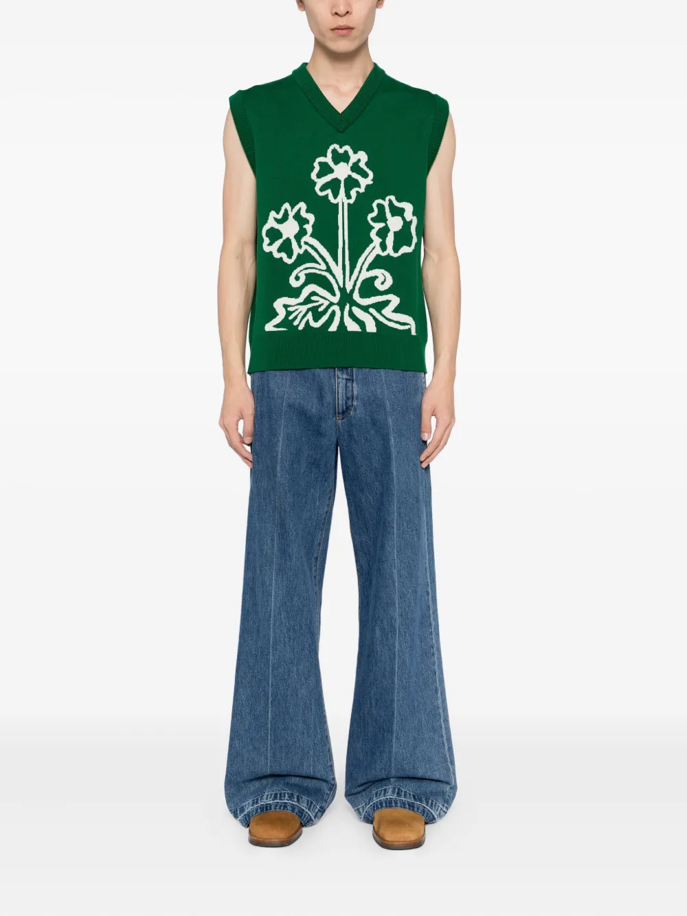 CHATEAU ORLANDO floral-print vest - Groen