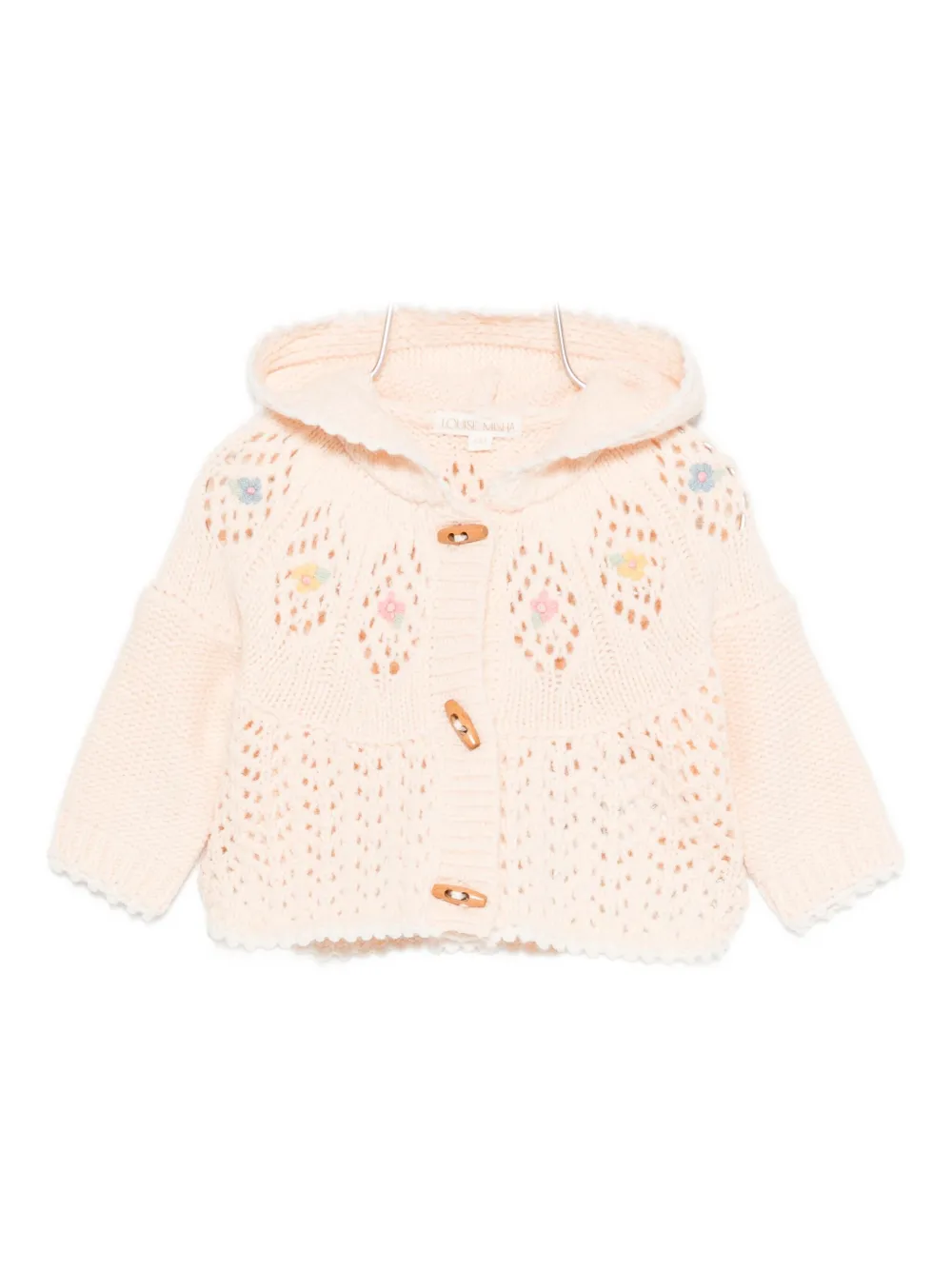 Louise Misha embroidered-logo cardigan | Pink | Image 1
