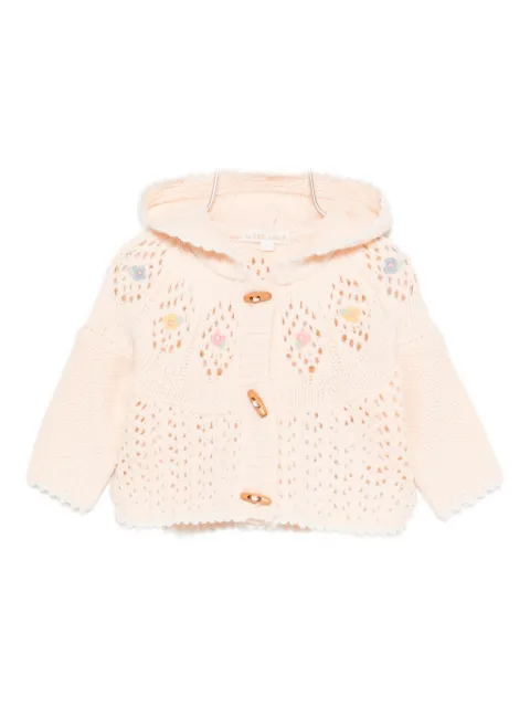 Louise Misha embroidered-logo cardigan
