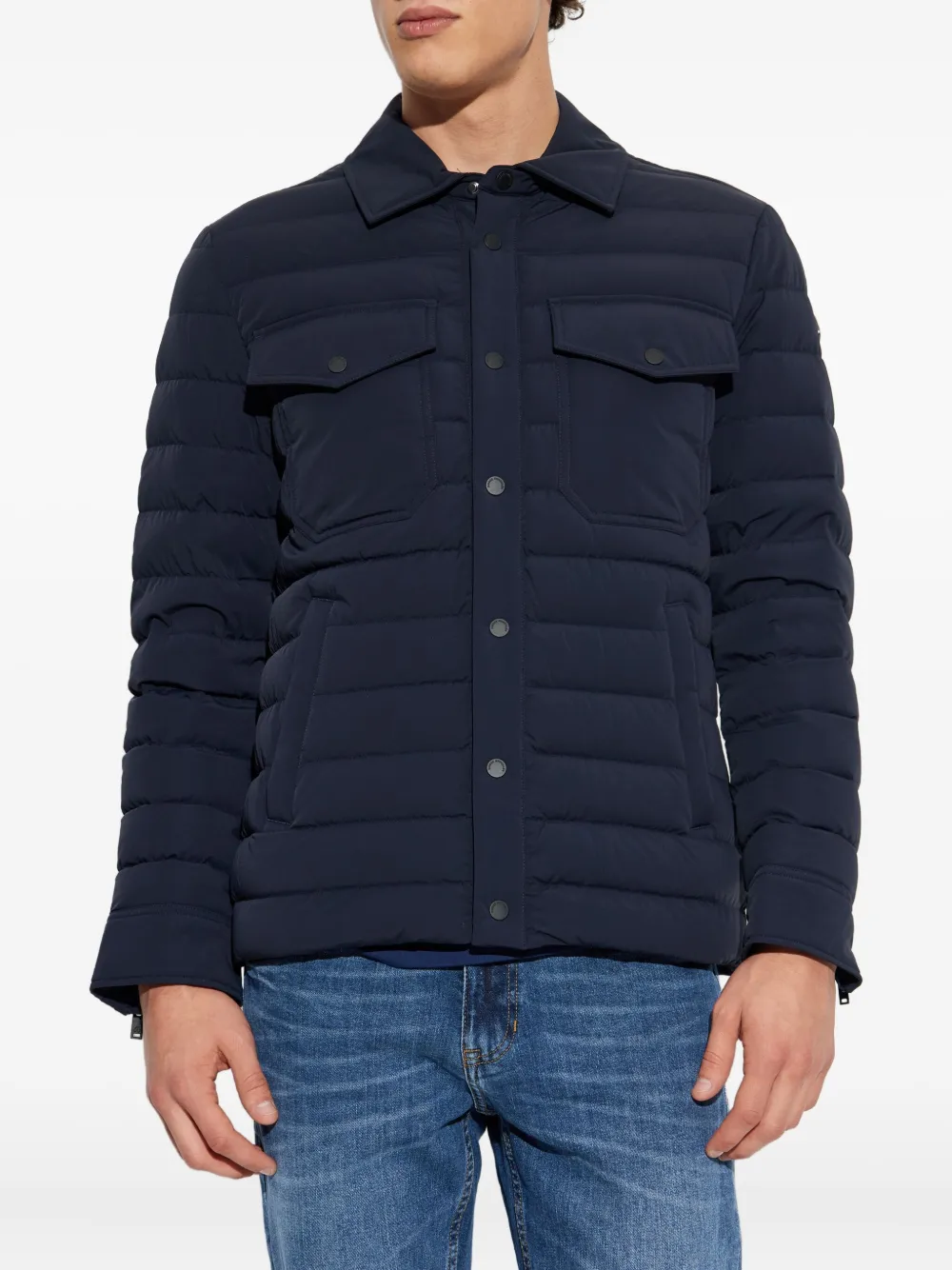 Moose Knuckles Donsjack met knopen Blauw