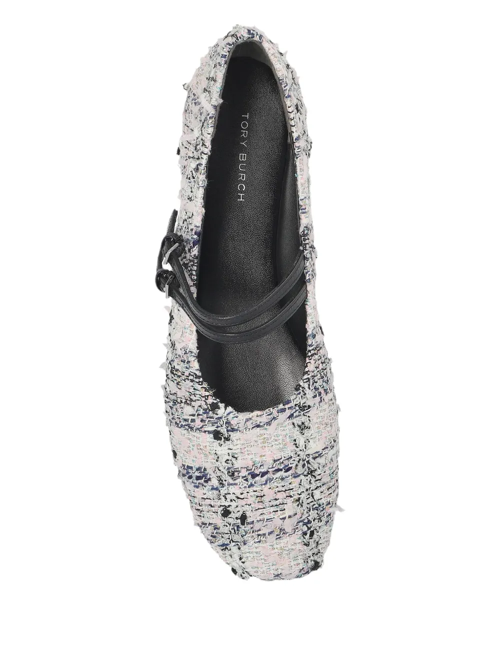 Tory Burch strap-detail ballet flats Wit