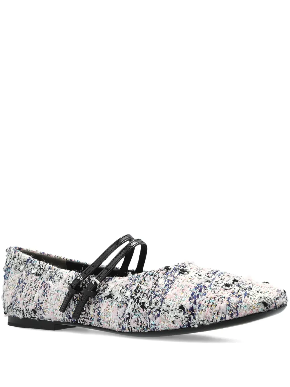 Tory Burch Strap-detail Ballet Flats In White