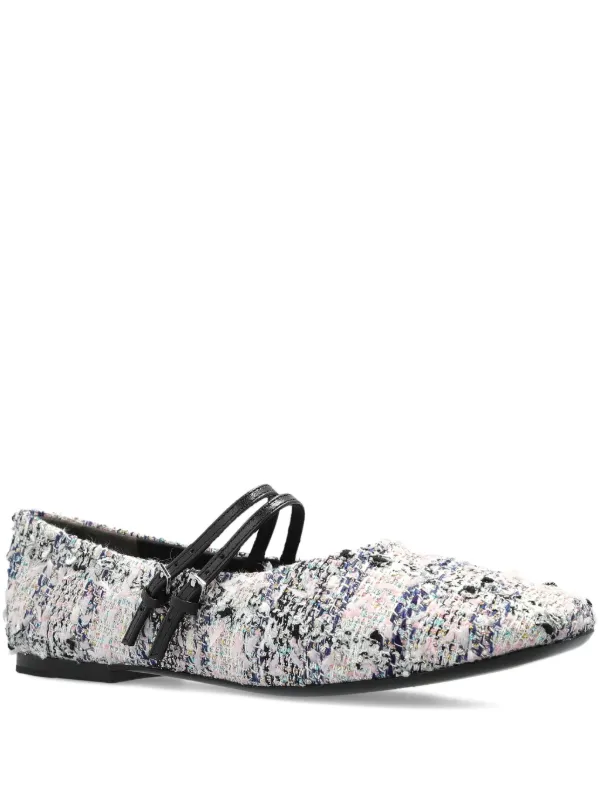 Tory Burch Mary Jane Two-band Ballet Flats in White