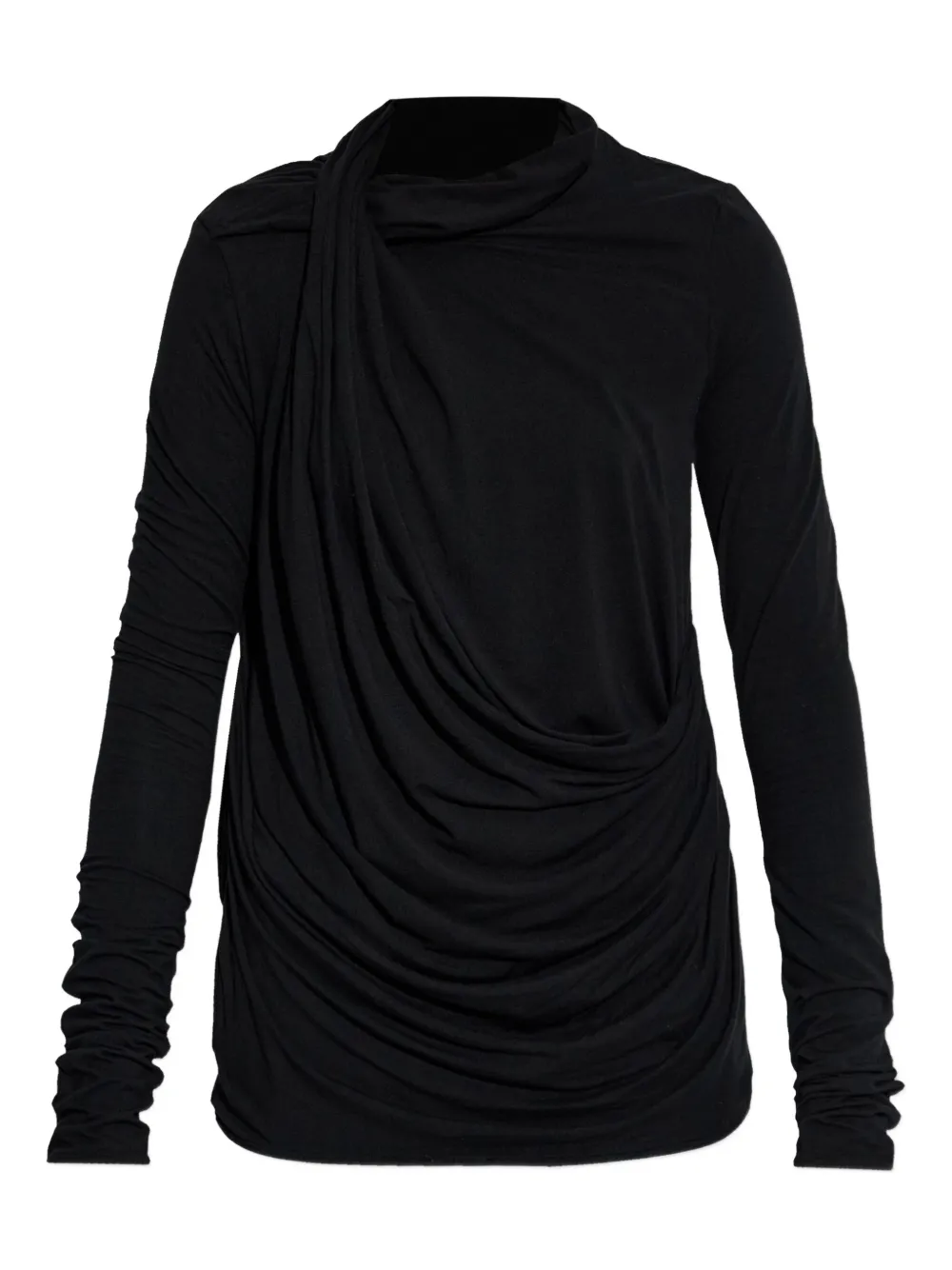 ENTIRE STUDIOS long-sleeve draped top | Black | Image 1