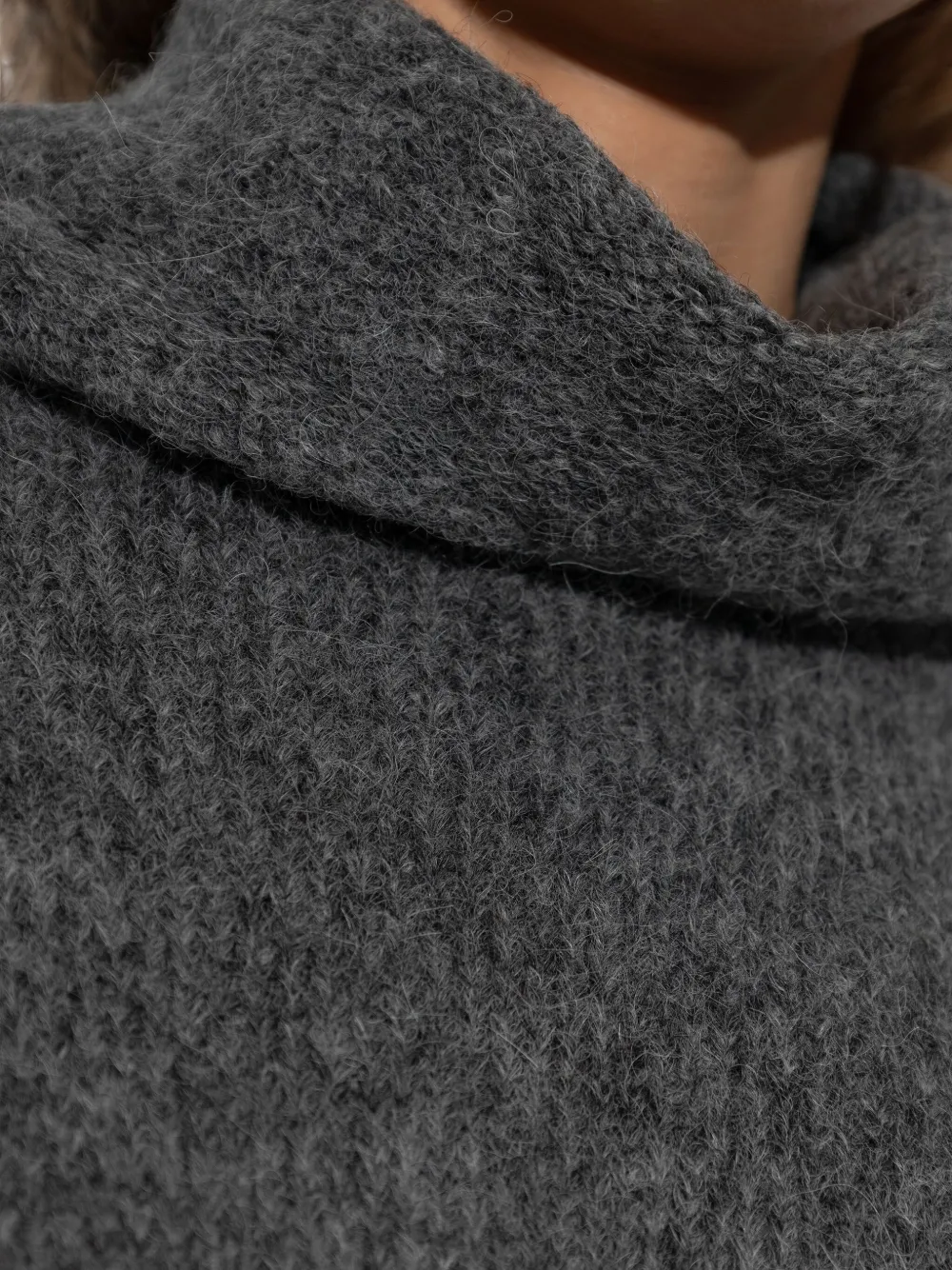 Entire Studios Manhattan Roll-neck Midi Dress In Gray