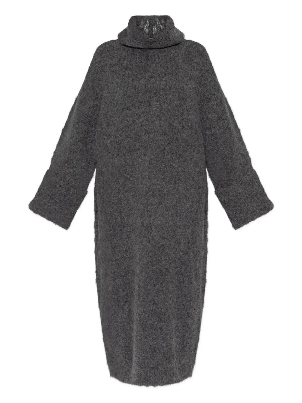Entire Studios Manhattan Roll-neck Midi Dress In Gray