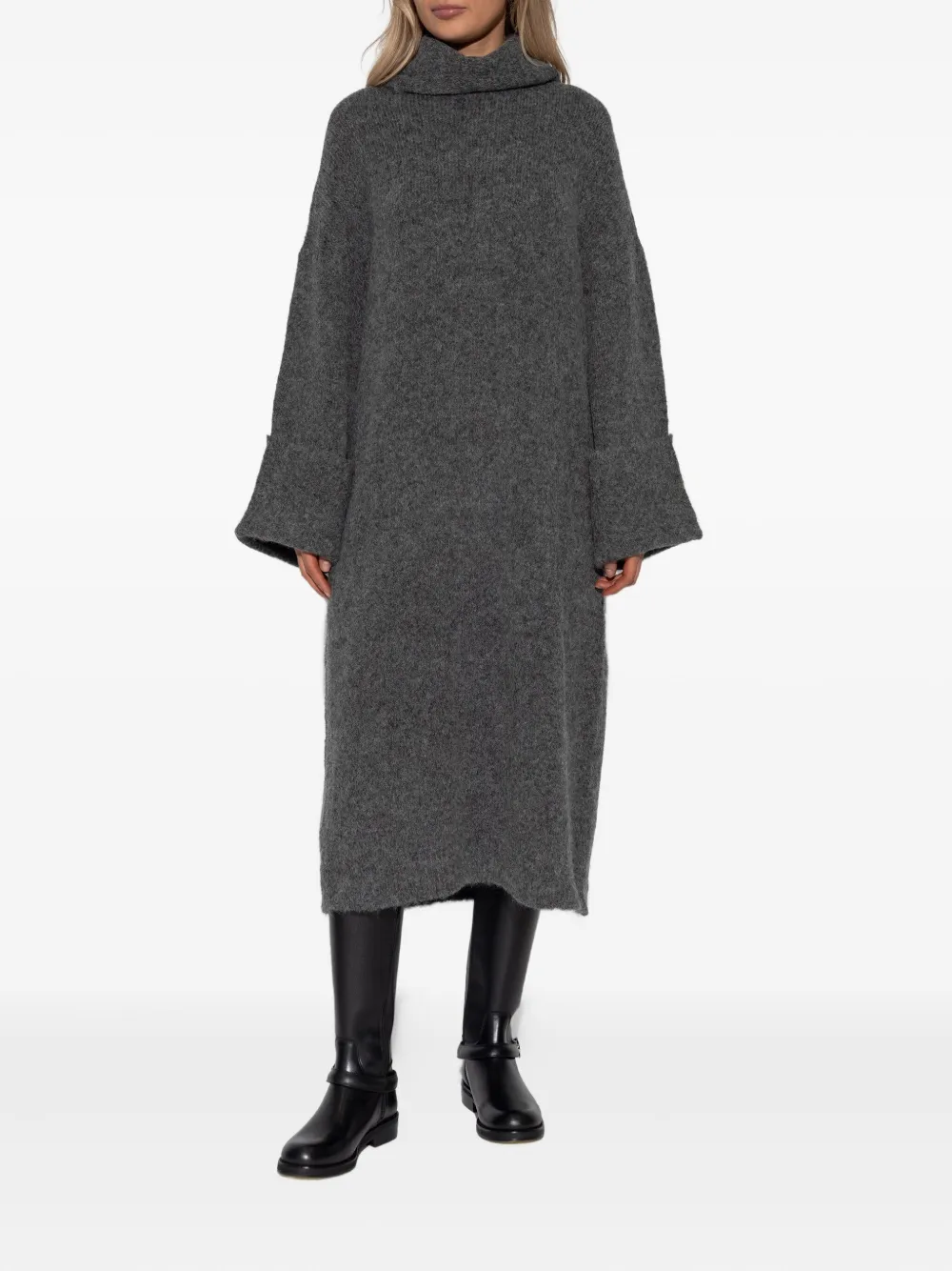 ENTIRE STUDIOS Manhattan roll-neck midi dress - Grijs