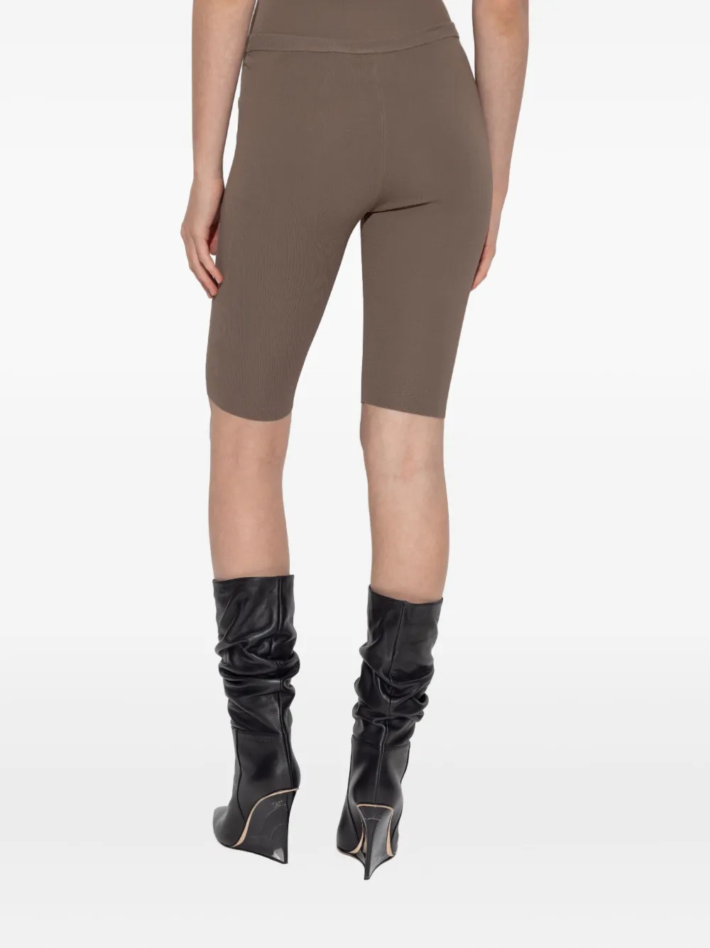 Entire Studios Ribbed Shorts In Brown