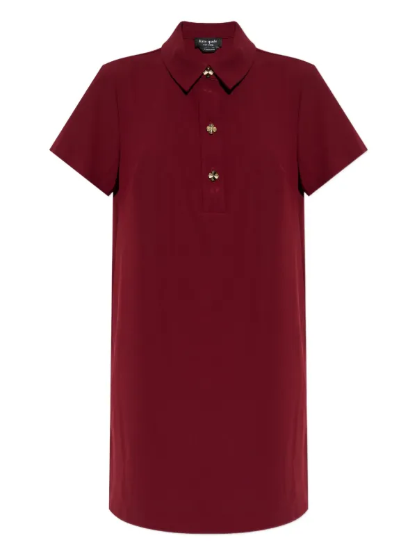 collared red dress with short sleeves Read The Signs Red Short Sleeve Maxi Dress