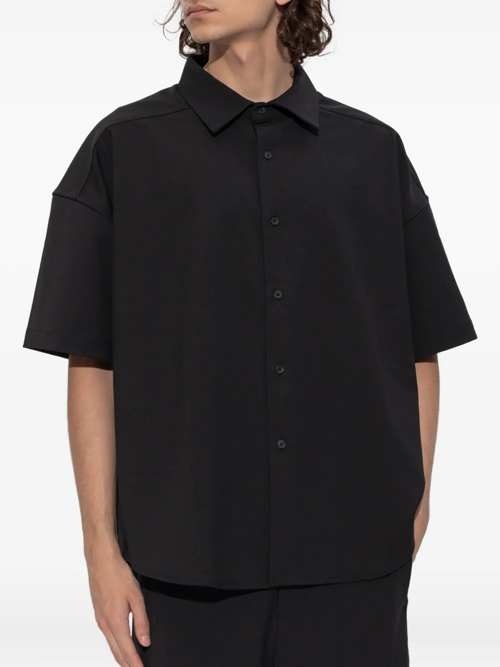 Entire Studios Buttoned Short-sleeve Shirt In Black
