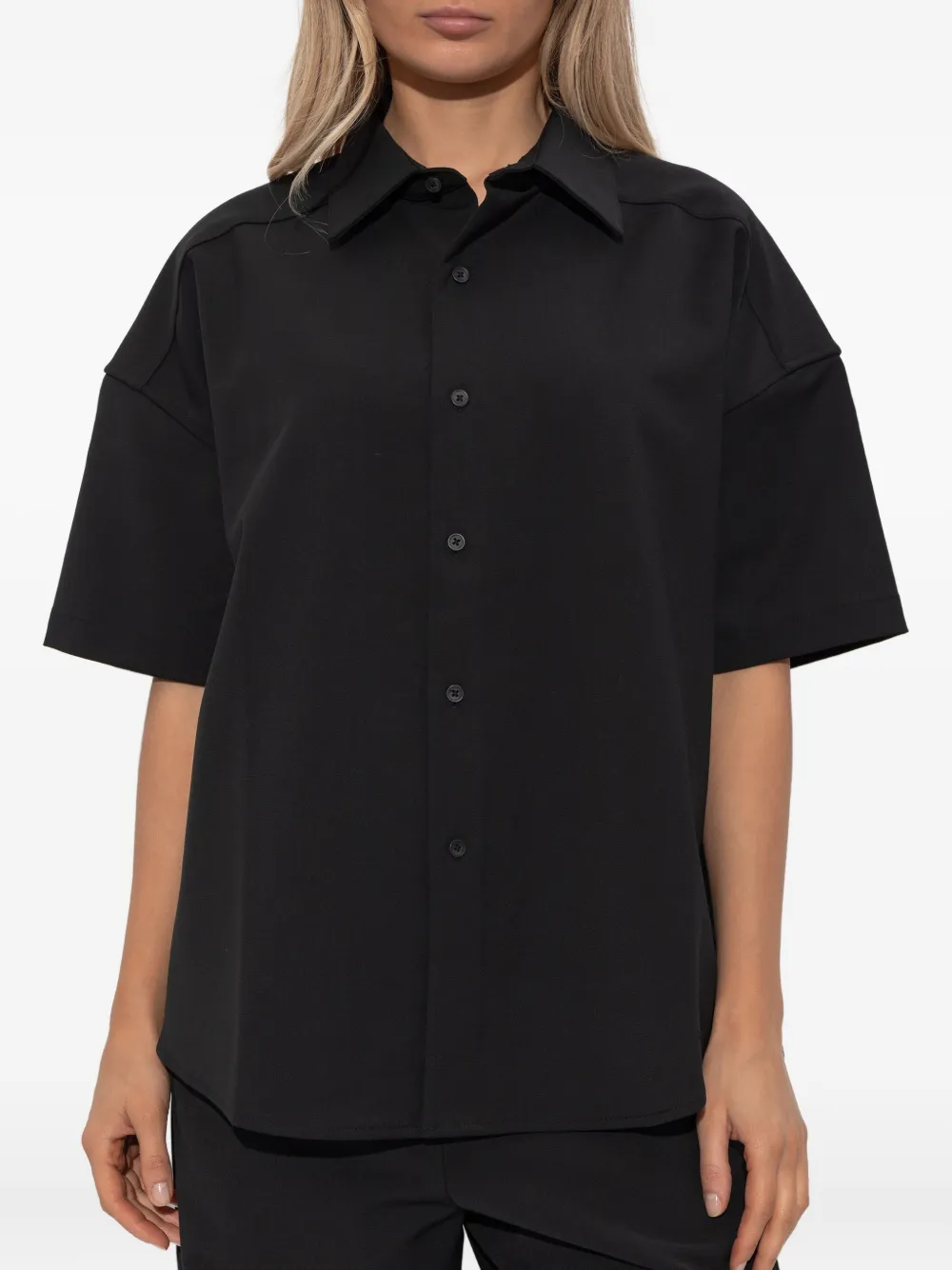 Entire Studios Buttoned Short-sleeve Shirt In Black