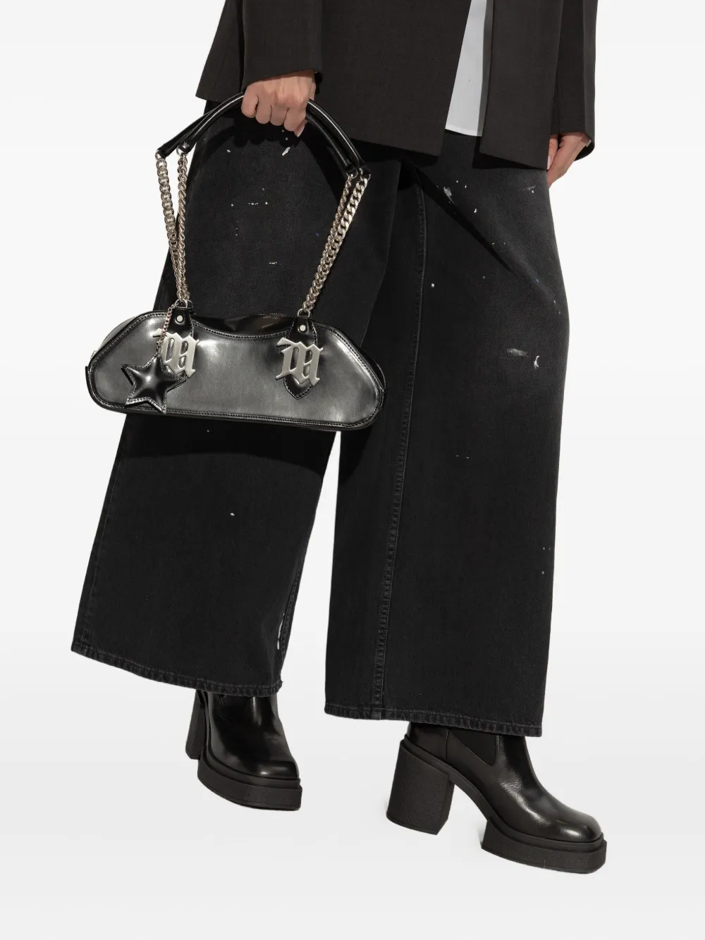 Misbhv Chain Star-charm Tote Bag In Black