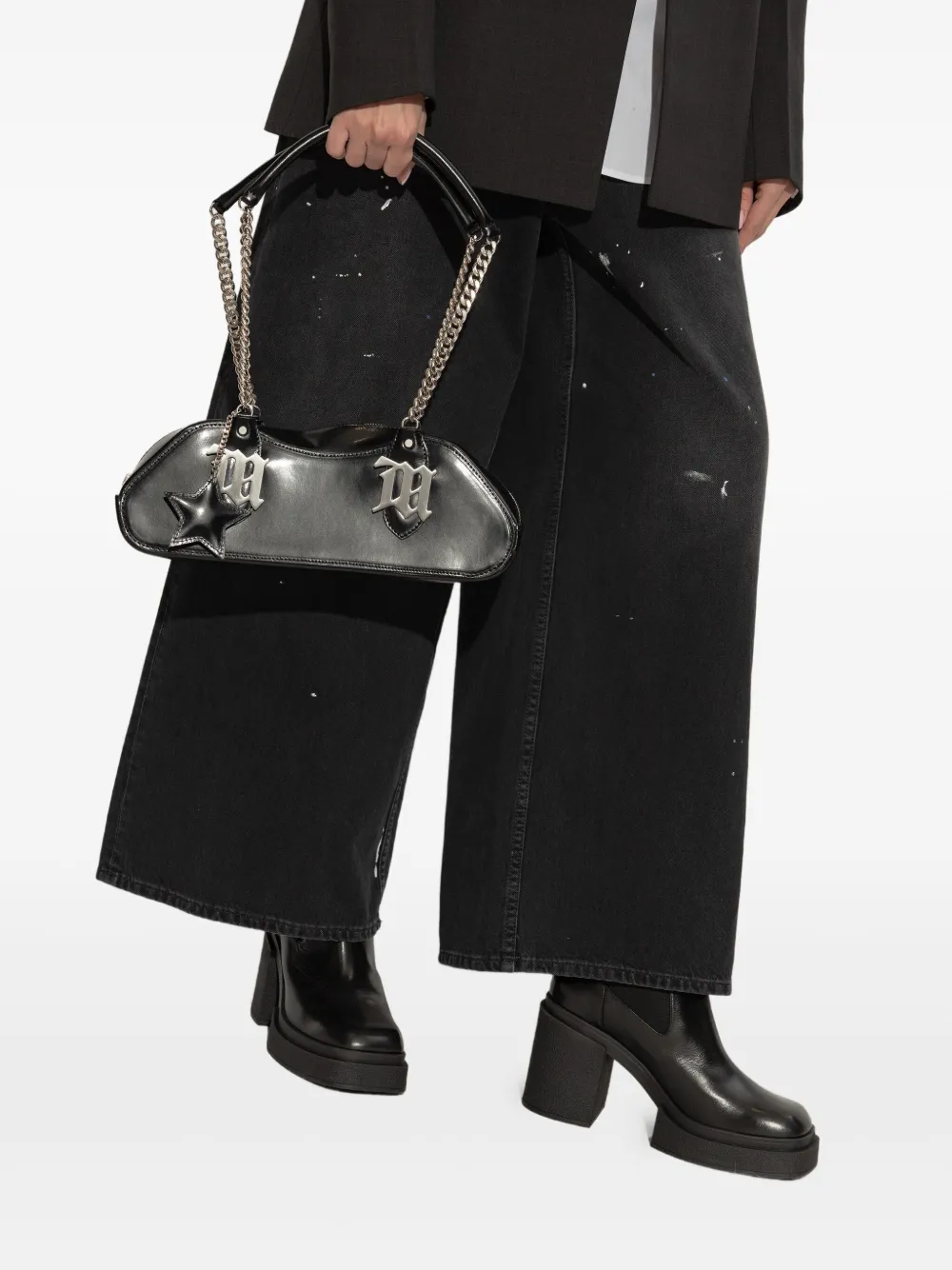 MISBHV Shopper met sterbedel en ketting - Zwart