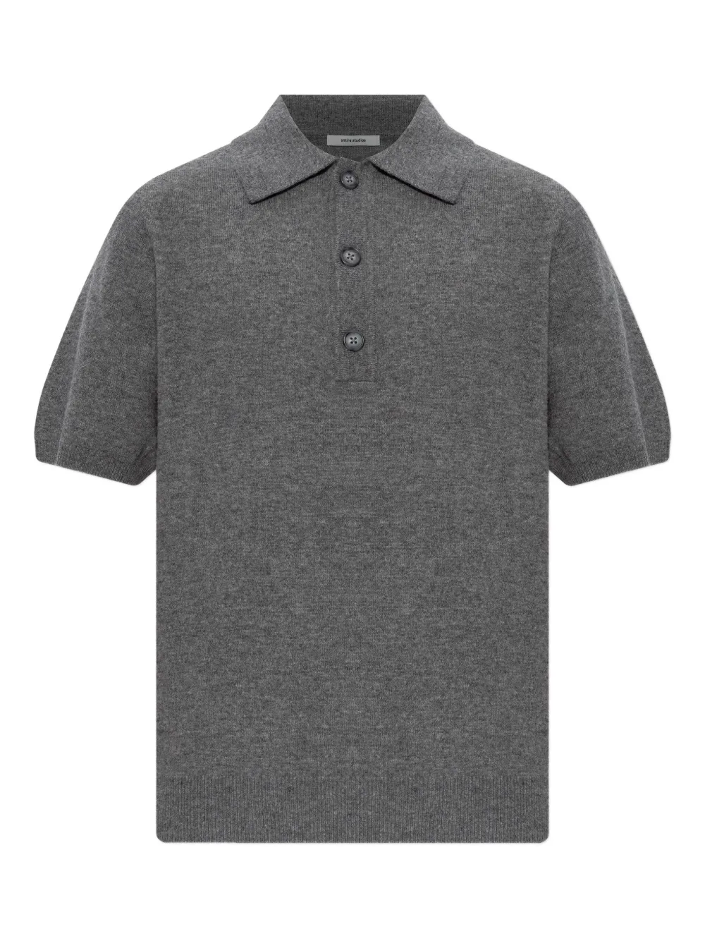 ENTIRE STUDIOS playera tipo polo tejida con botones | gris | Image 1