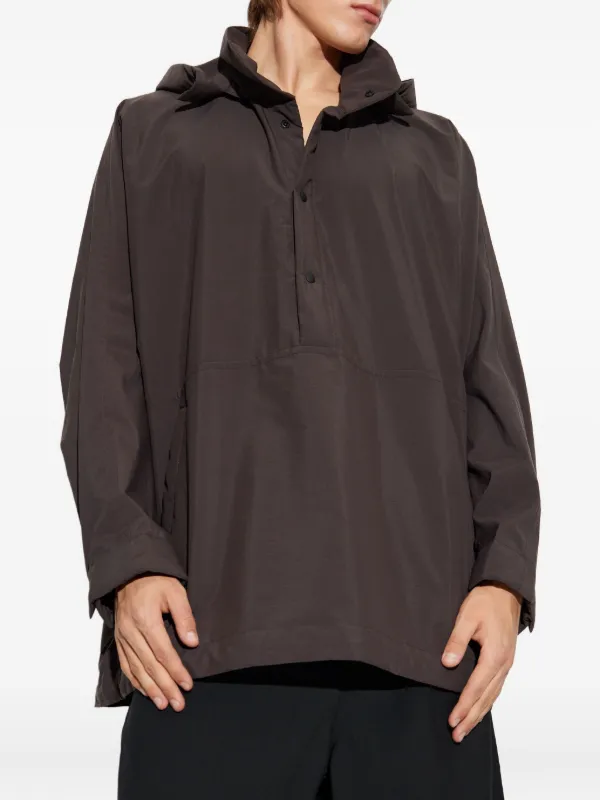 Homme Plissé Issey Miyake Hooded Jacket | Brown | FARFETCH