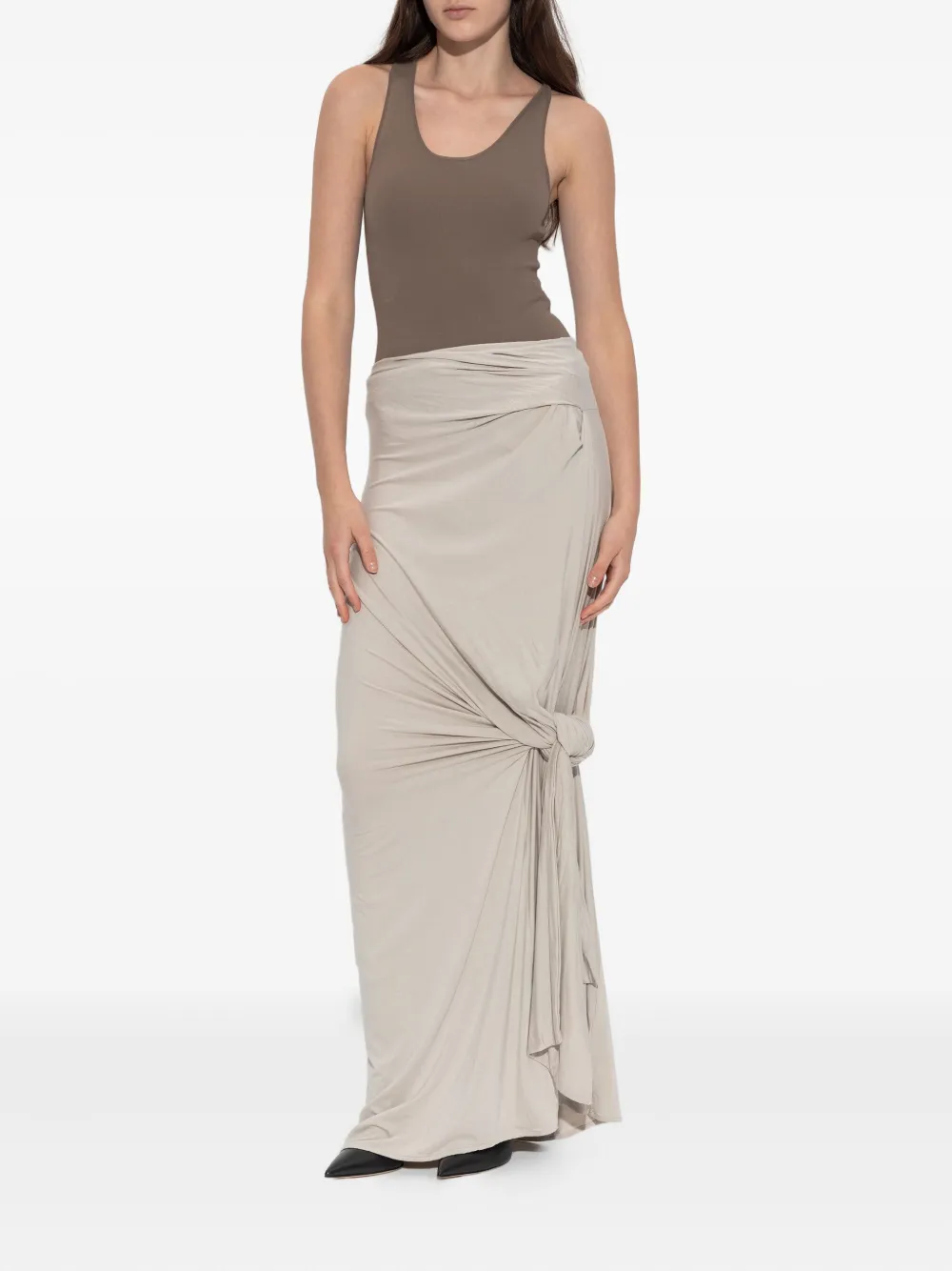 ENTIRE STUDIOS knotted maxi skirt - Grijs